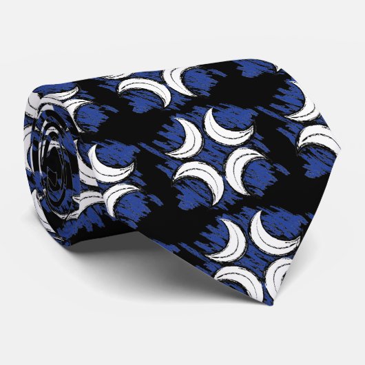 Caidanの暗い三日月形の随時交差積み ネクタイ (ロール)