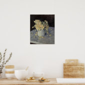 Caillebotte – 花瓶の黄色のバラ1882 ポスター (キッチン)