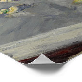 Caillebotte – 花瓶の黄色のバラ1882 ポスター (角)