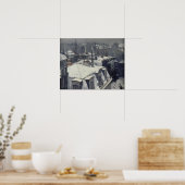 Caillebotte – 雪の中の屋根（雪の効果） ポスター (キッチン)