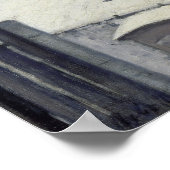 Caillebotte – 雪の中の屋根（雪の効果） ポスター (角)