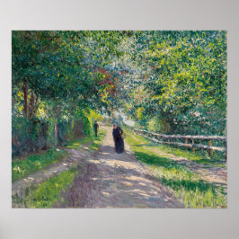 Caillebotte - Alley From The Villa Of Flowers ポスター