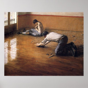 Caillebotte - Floor-Scrapers 1876 ポスター