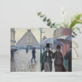 Caillebotte - Happy New Year /パリ；雨の日 シーズンカード (スタンド正面)