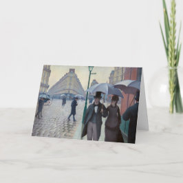 Caillebotte - Happy New Year /パリ;雨の日 シーズンカード