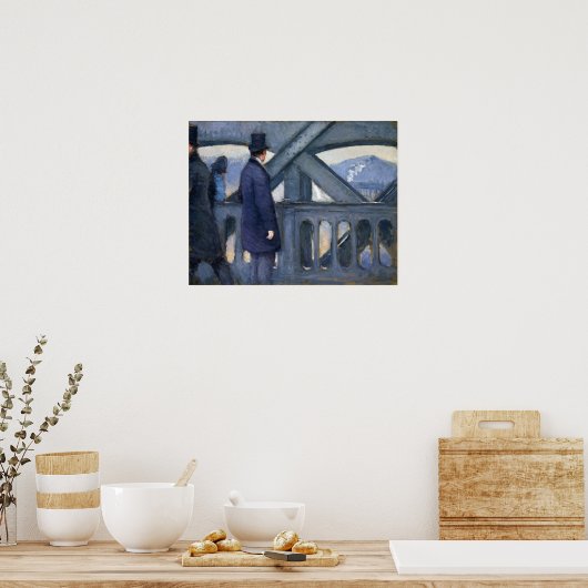 Caillebotte - L'Europe Sketchの橋 ポスター (キッチン)