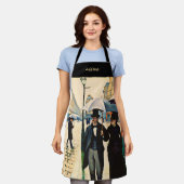 Caillebotte - Paris on a Rainy Day エプロン (着用した状態)