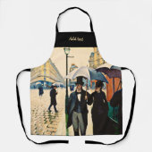 Caillebotte - Paris on a Rainy Day エプロン (正面)