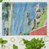 Caillebotte - Seine at Argenteuil, Bots atいかり キッチンタオル (折り畳み)