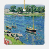 Caillebotte - Seine at Argenteuil, Bots atいかり セラミックオーナメント (裏面)