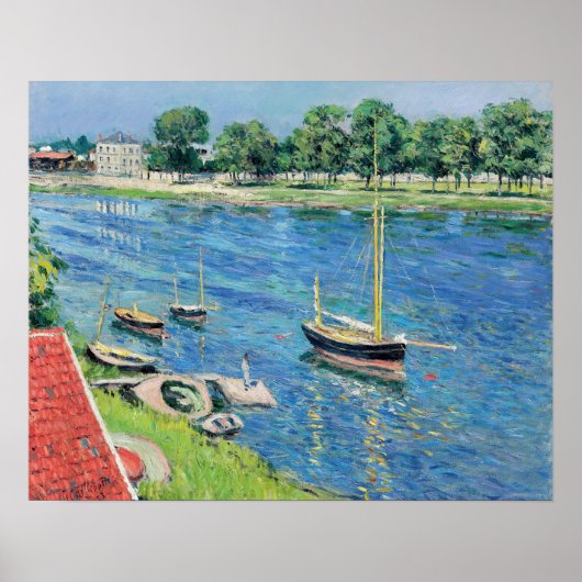 Caillebotte - Seine at Argenteuil, Bots atいかり ポスター (正面)