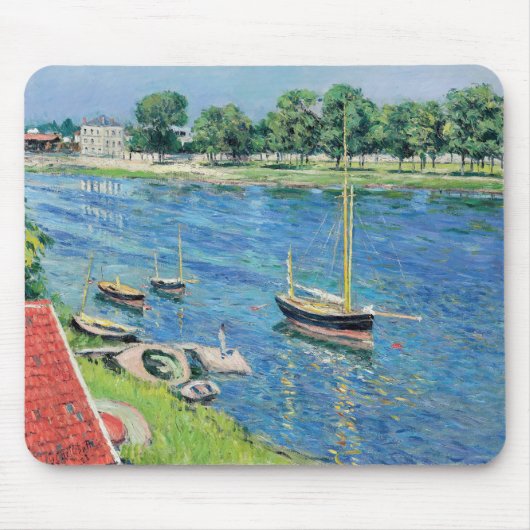 Caillebotte - Seine at Argenteuil, Bots atいかり マウスパッド (正面)