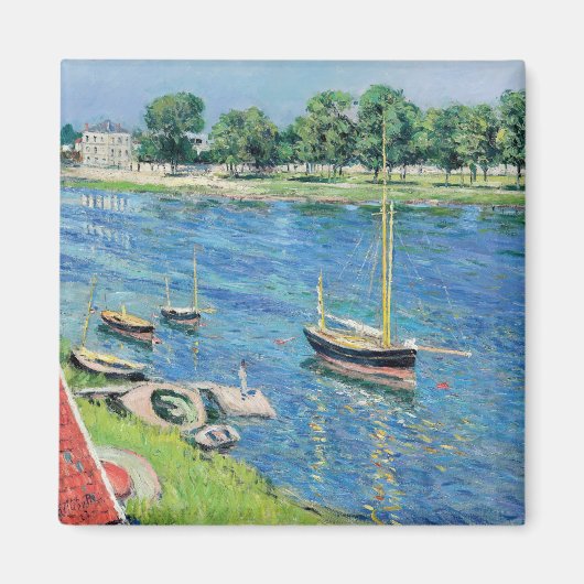 Caillebotte - Seine at Argenteuil, Bots atいかり マグネット (正面)