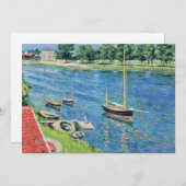 Caillebotte - Seine at Argenteuil, Bots atいかり 招待状 (正面/裏面)