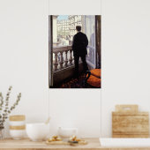 Caillebotte - Young Man at his Window ポスター (キッチン)