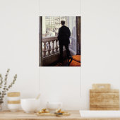 Caillebotte - Young Man at his Window ポスター (キッチン)