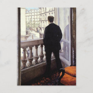 Caillebotte - Young Man at his Window ポストカード