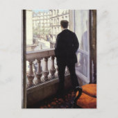Caillebotte - Young Man at his Window ポストカード (正面)
