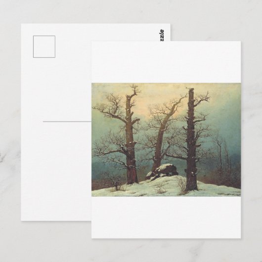 Cainn in Snow by Caspar David Friedrich ポストカード (正面/裏面)