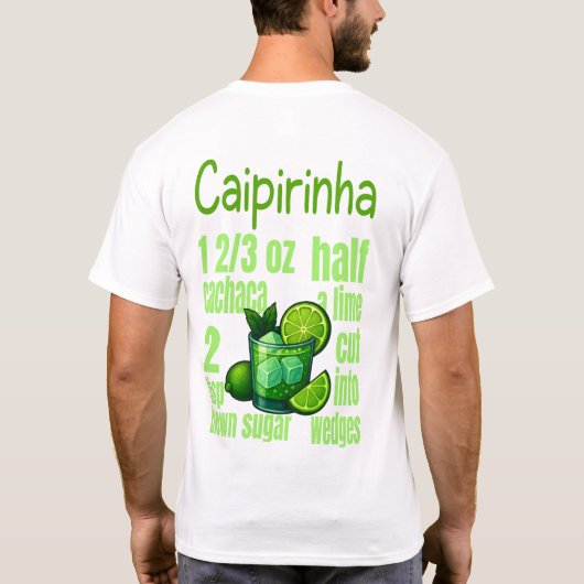 Caipirinha T-Shirt – Classic Brazilian Cocktail Tシャツ (裏面)