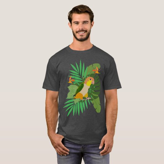 Caique with leaves tシャツ (正面フル)
