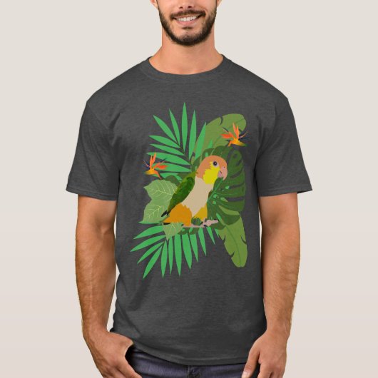 Caique with leaves tシャツ (正面)