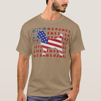 Cairn Terrier American Flag 4th Of July Gifts For  Tシャツ