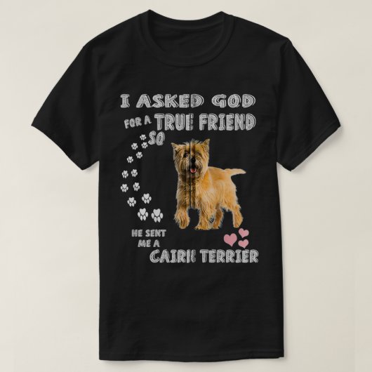 Cairn Terrier Costume, Cairn Dog Mom Dad, Cute Cai Tシャツ (デザイン正面)