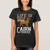Cairn Terrier Dog Puppies Owner 3 Tシャツ (正面)