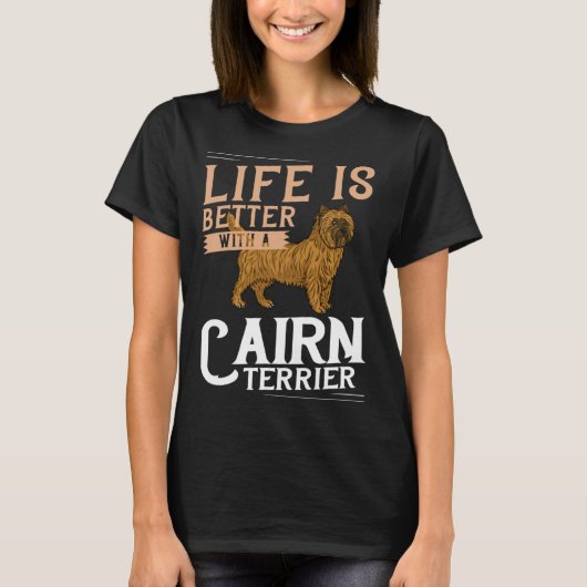 Cairn Terrier Dog Puppies Owner 3 Tシャツ (正面)