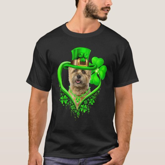 Cairn Terrier Dog St Patricks Day Lover Irish Sham Tシャツ (正面)