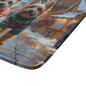 Cairn Terrier Dogs Christmas Snow Holiday カッティングボード (角)