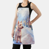 Cairn Terrier Festive Lamppost Village Christmas エプロン (インサイチュ)