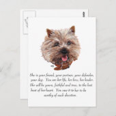 Cairn Terrier Keepsake - WOMAN ポストカード (正面/裏面)