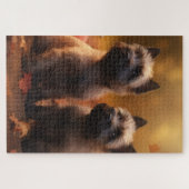 Cairn Terrier Puppy Autumn Delight Pumpkin  ジグソーパズル (横)