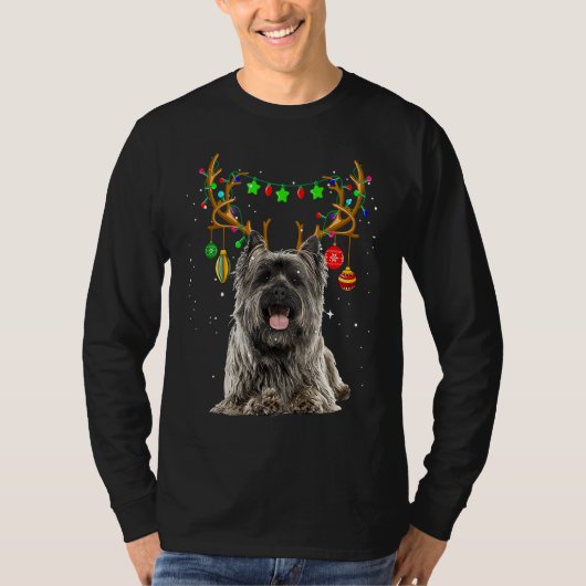 Cairn Terrier Reindeer  Christmas Dog  For Xmas Tシャツ (正面)