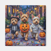 Cairn Terrier Trick-or-Treating Halloween Costumes マグネット (正面)
