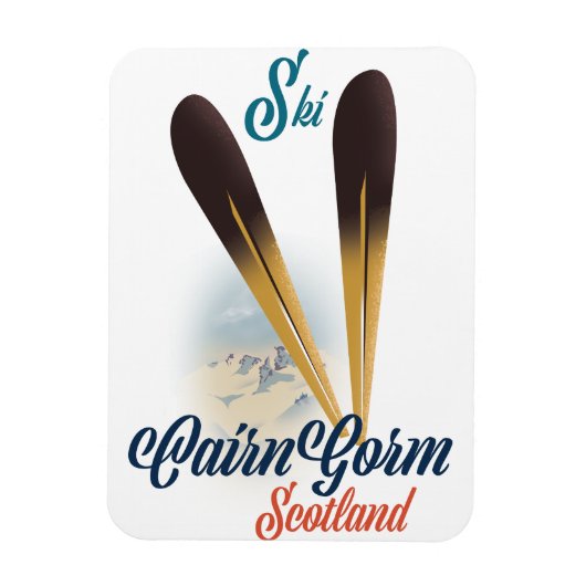 CairnGorm Scotland Skiポスター マグネット (縦)