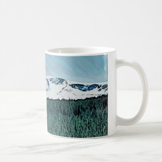 Cairngormsスコットランドのマグ上の雪 コーヒーマグカップ (右)
