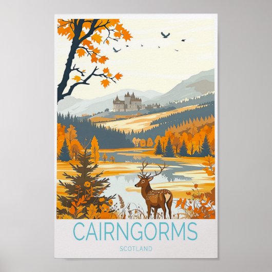 Cairngorms旅行ポスター – スコットランド旅行ウォール ポスター (正面)