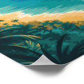 Cairns Australia Illustration Travel Art Vintage ポスター (角)