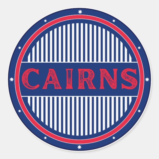 Cairns City Pride Emblem – Australian Identity ラウンドシール (正面)
