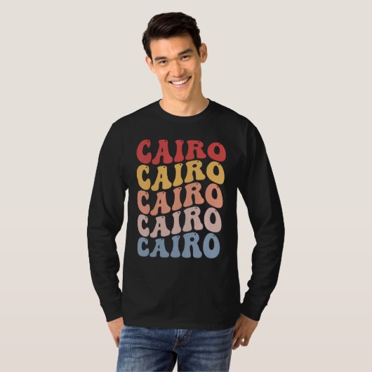 Cairo City Groovy Retro Tシャツ (正面フル)