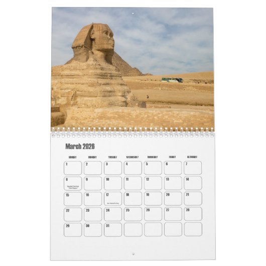Cairo-Egypt Calendar カレンダー (3月 2026)