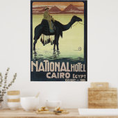 Cairo Egypt Vintage Pyramid Camel Poster ポスター (キッチン)
