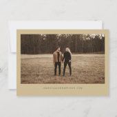 CAITLINネイビーと金ゴールド日付の変更招待状 招待状 (裏面)