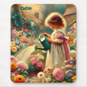 CAITLIN ～ヴィンテージガールガーデン花～マウスパッド マウスパッド