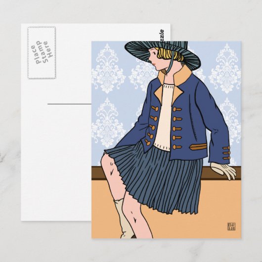 Caitlin in Blue – はがき (正面/裏面)