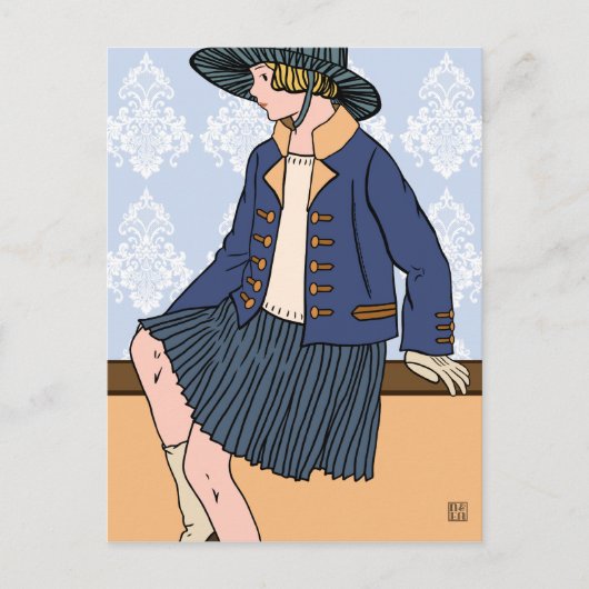 Caitlin in Blue – はがき (正面)