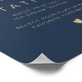 CAITLIN Navy and Gold Modern Ice Cream Station ポスター (角)